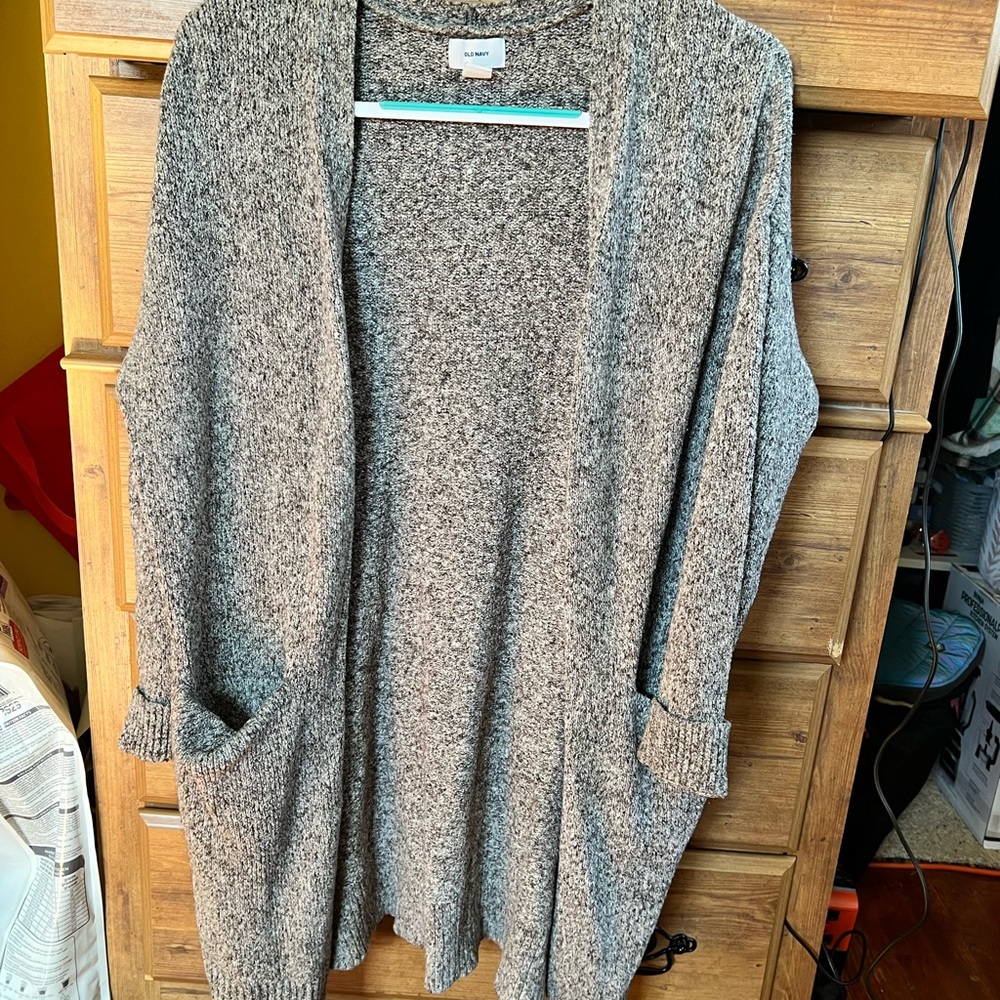 Old Navy Heathered Gray Women's Cardigan